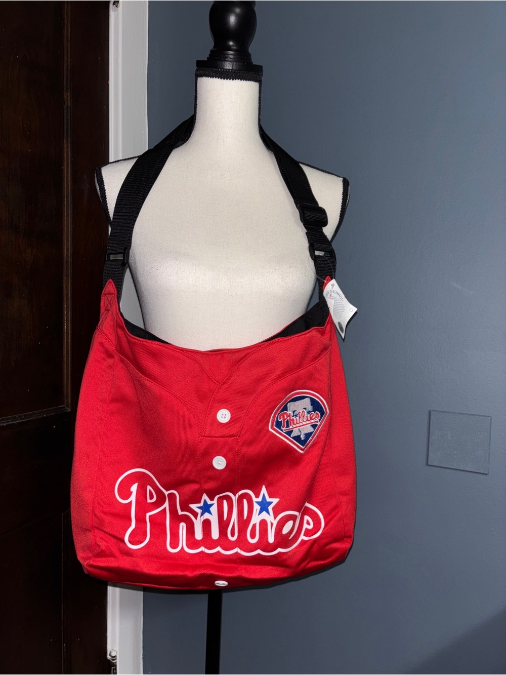 Philadelphia Phillies jersey-style tote bag